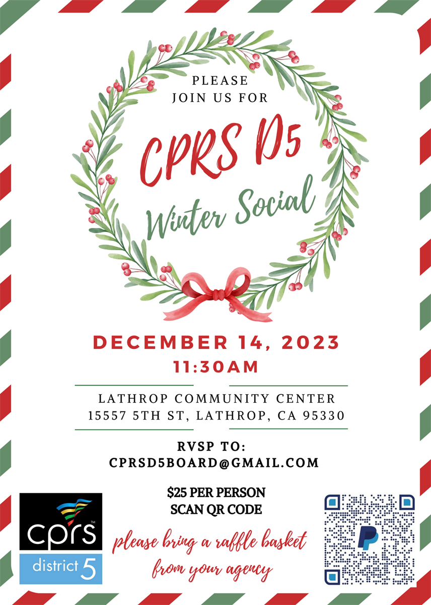 D5 Winter Social December 14, 2023 Flyer